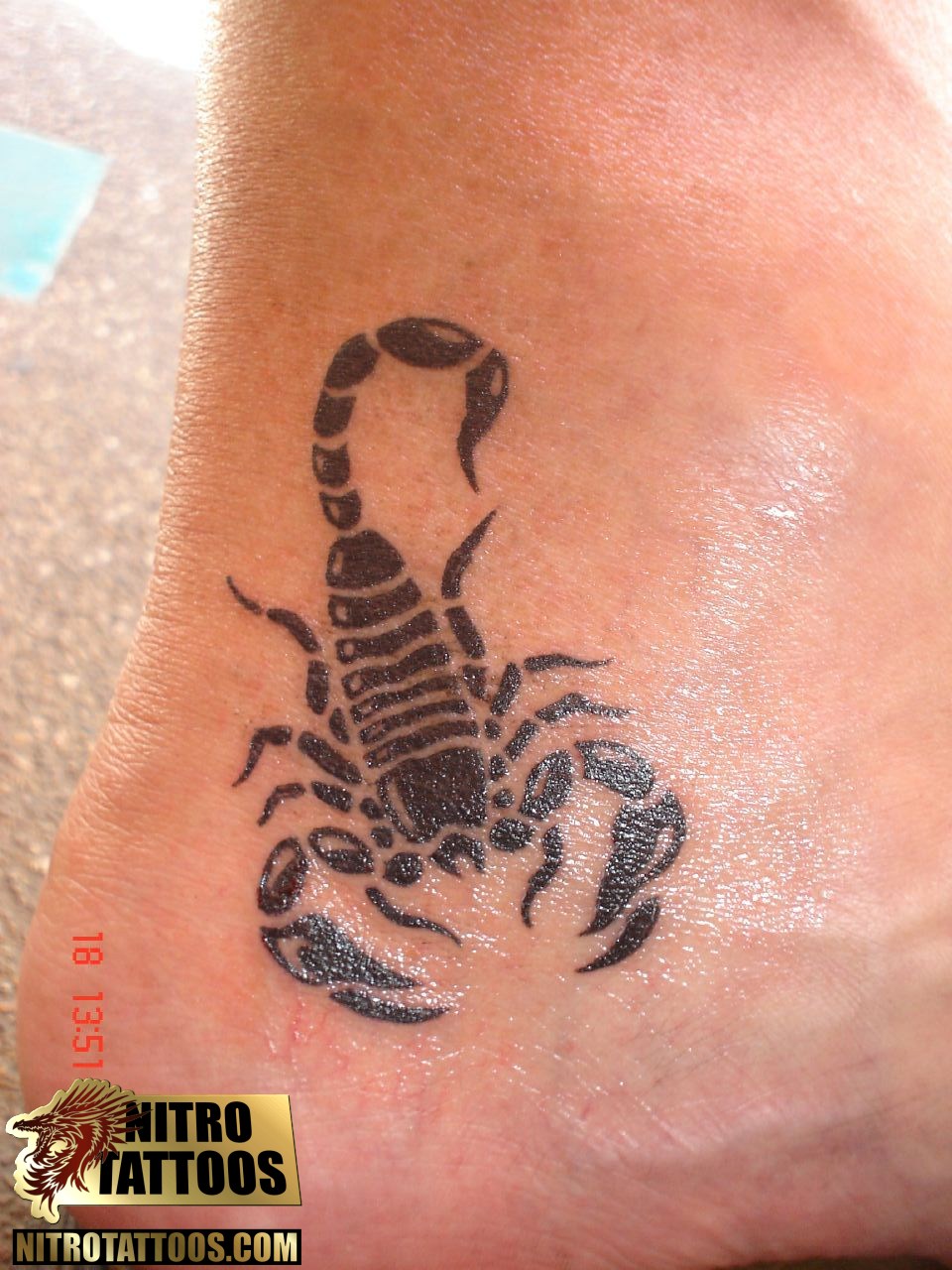 Black Zodiac Symbol Tattoo On Ankle