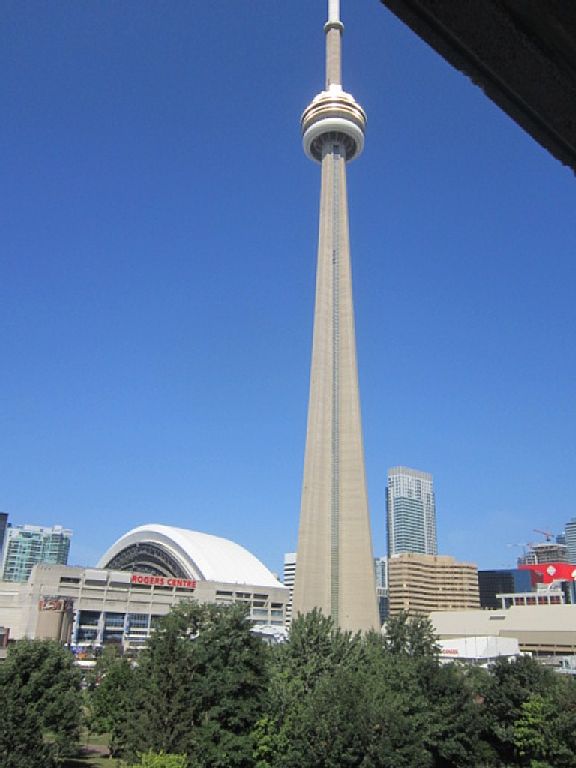 CN Tower And Rogers Centre View From The Balcony