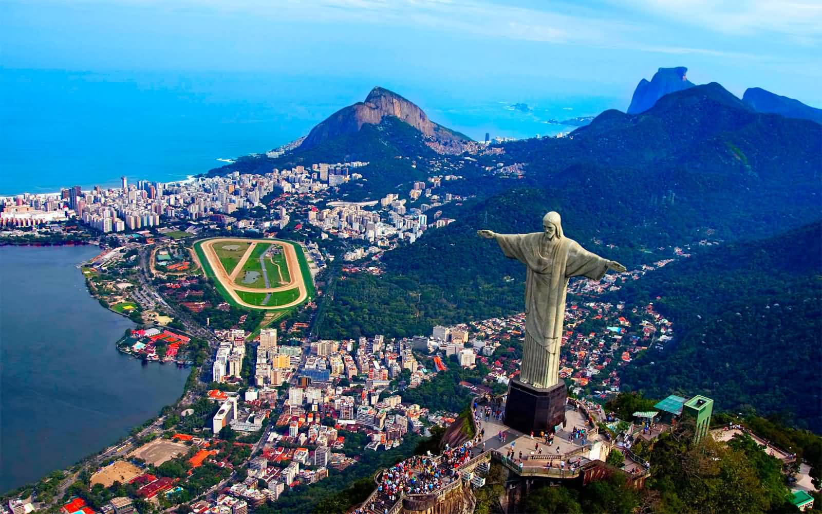 Christ The Redeemer And Rio de Janeiro City View