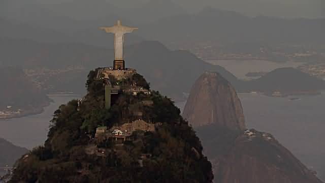 Christ The Redeemer On The Top Of Of The Corcovado Mountain
