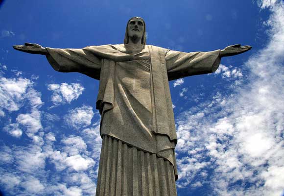 Christ The Redeemer Statue And Blue Sky Picture