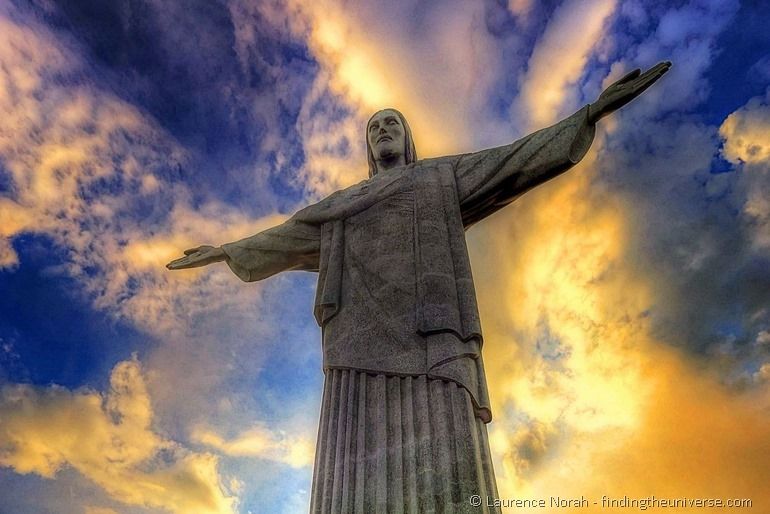Christ The Redeemer Statue At Dusk