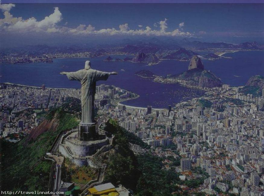 Christ The Redeemer Statue At The Top Of The Corcovado Mountain