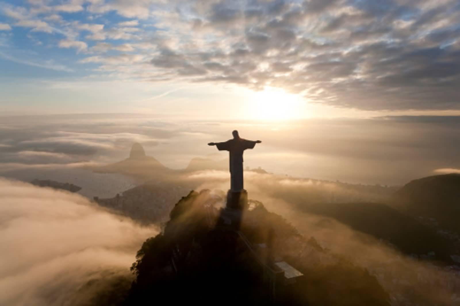 Christ The Redeemer View During Sunrise