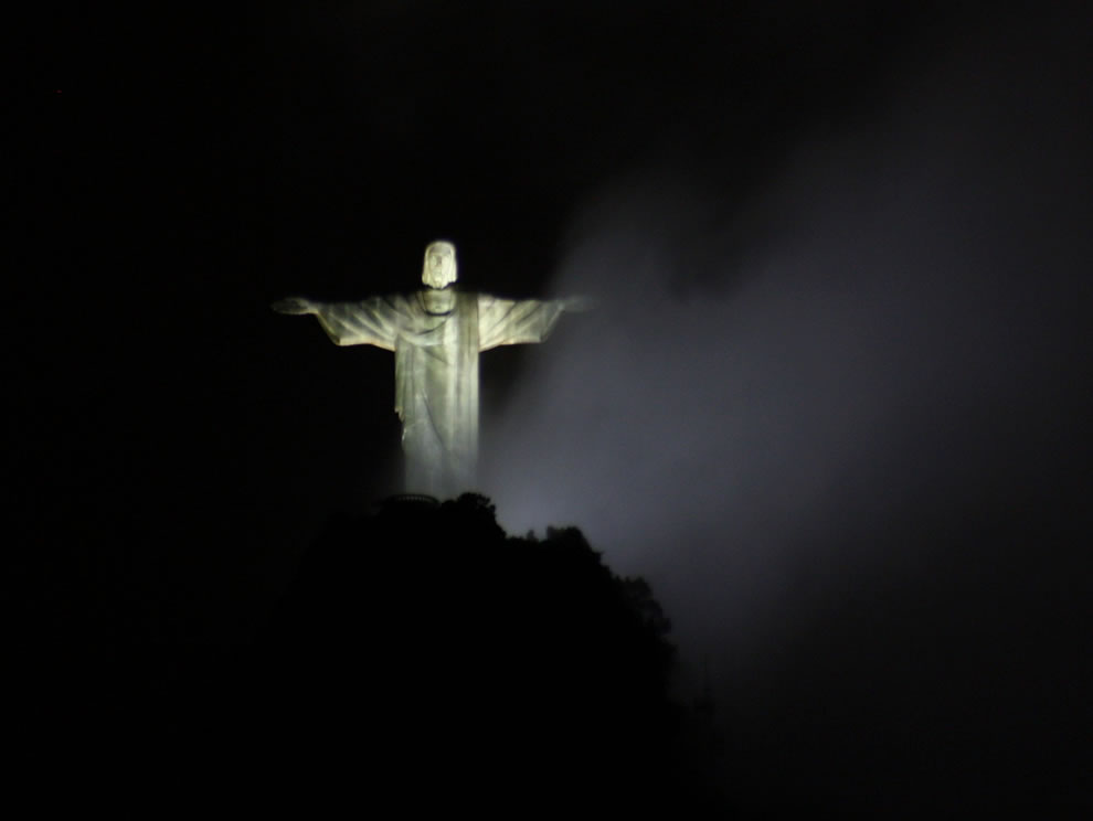 Christ the Redeemer Statue At Night