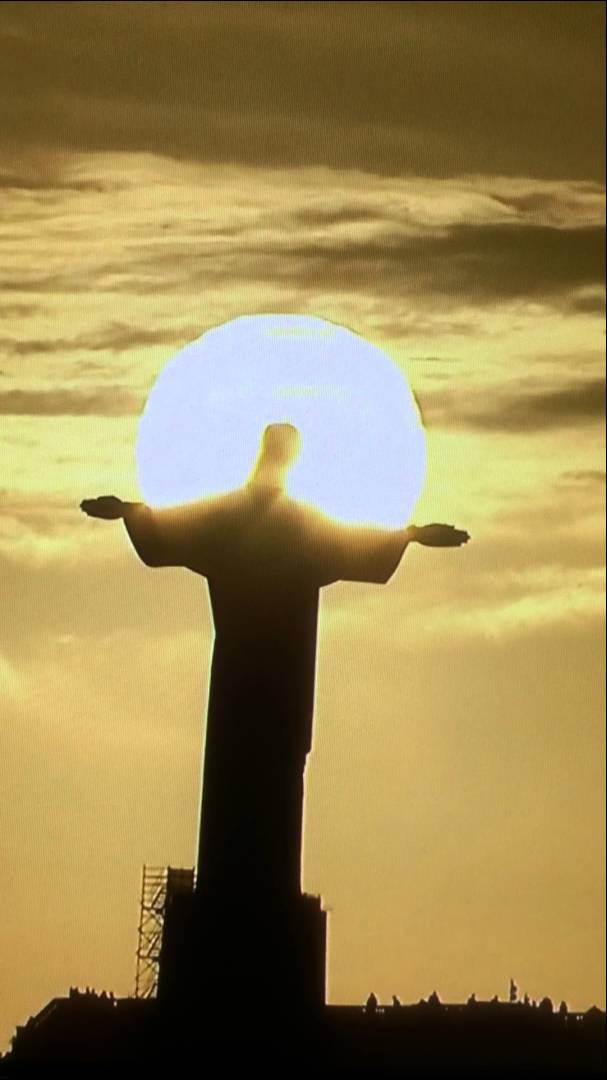 Christ the Redeemer Sunset Over Rio de Janeiro