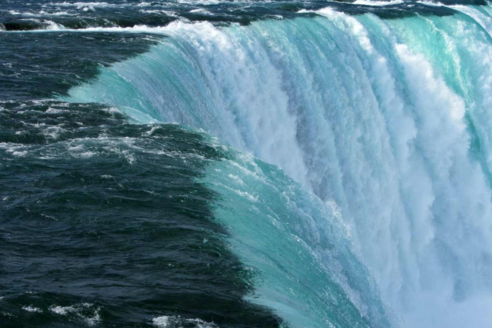 Closeup Of Niagara Falls In Canada