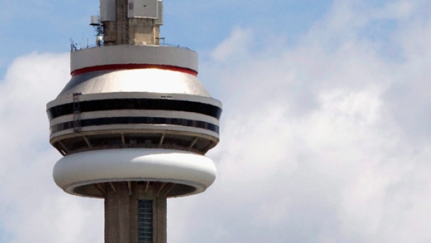 Closeup Of The Observation Deck Of CN Tower