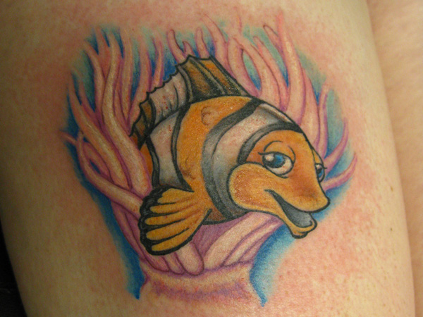 Clown Fish Under Water Tattoo