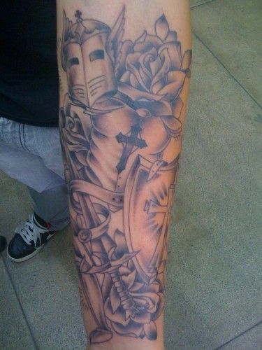 Cool Armor Of God Tattoo On Forearm