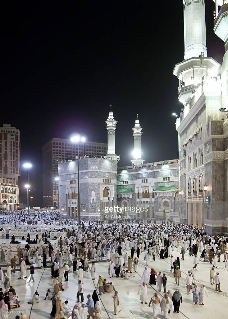 Crowd Outside Al-Masjid al-Haram In Mecca, Saudi Arabia