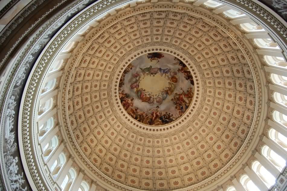 Dome Interior View Of United States Capitol