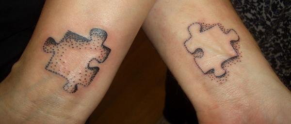 Dots Puzzle Tattoos On Wrists