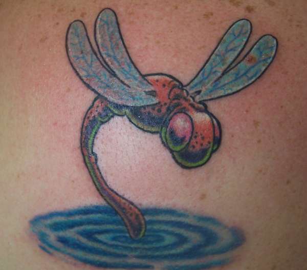 Dragonfly With Water Tattoo
