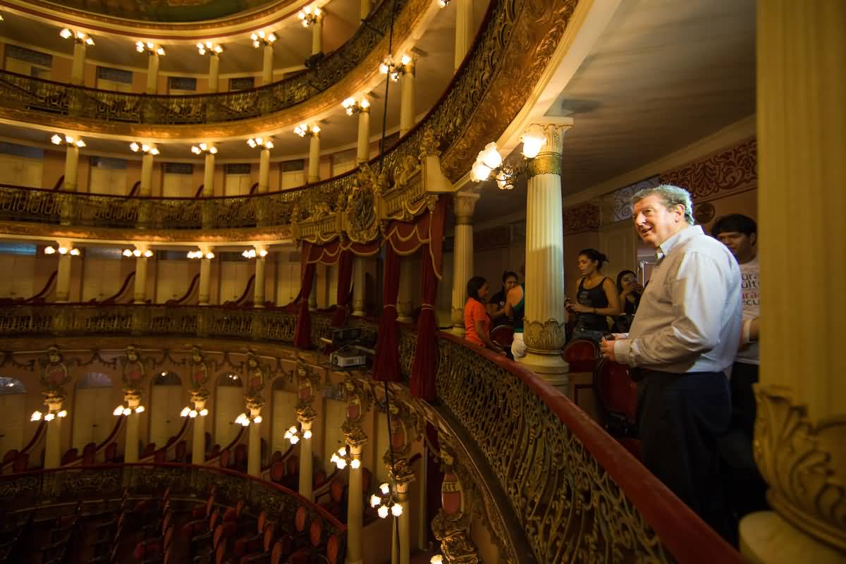 England Manager Roy Hodggson Visits Amazon Theatre Opera House In Manaus, Brazil