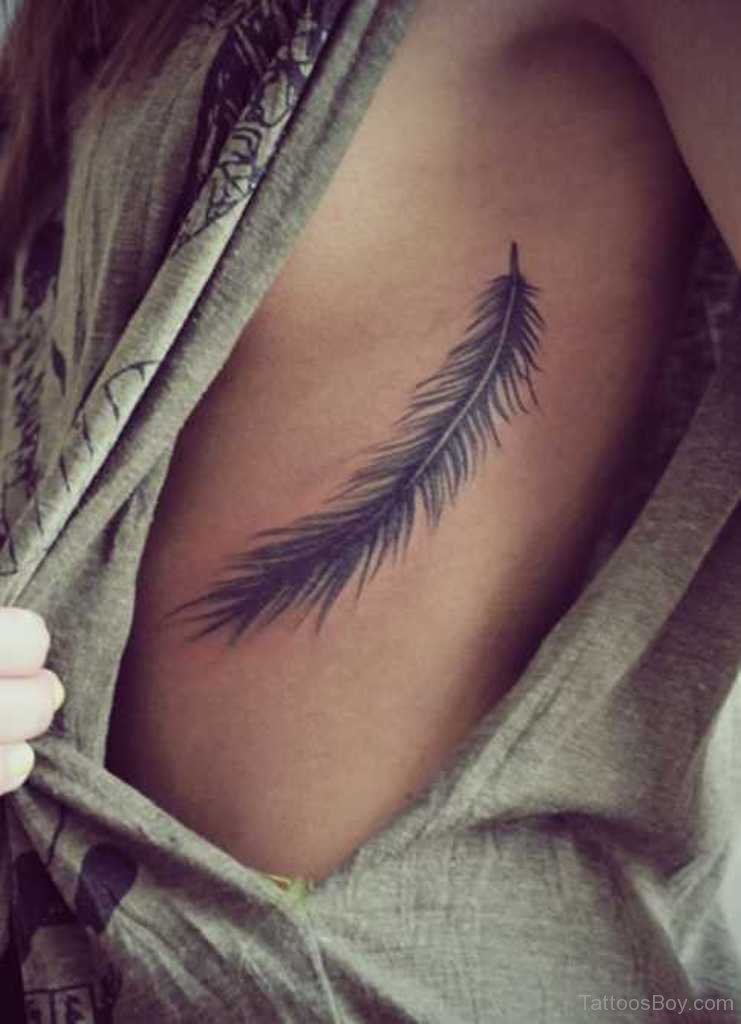 Feather Rib Cage Tattoo