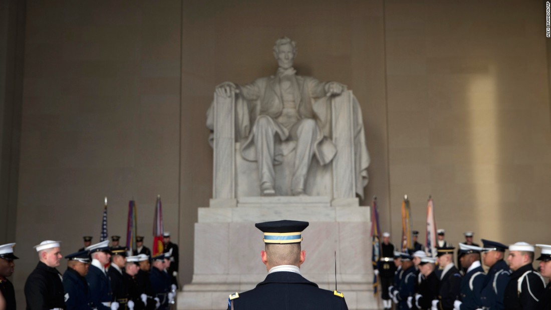 Federal Officials Inside The Lincoln Memorial