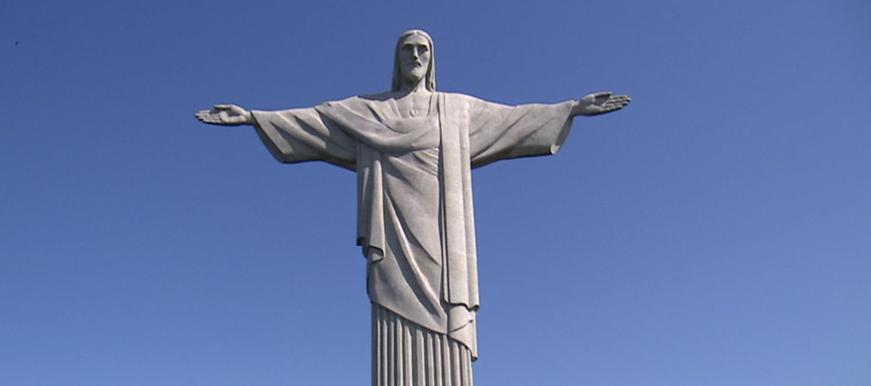 Front Closeup View Of The Christ The Redeemer Statue