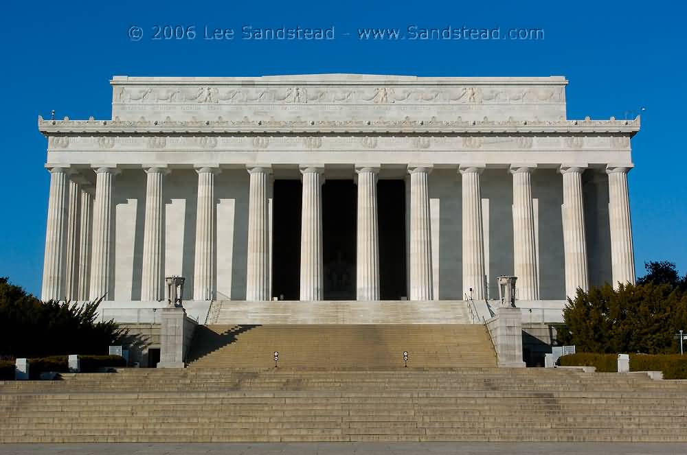 Front Of The Lincoln Memorial