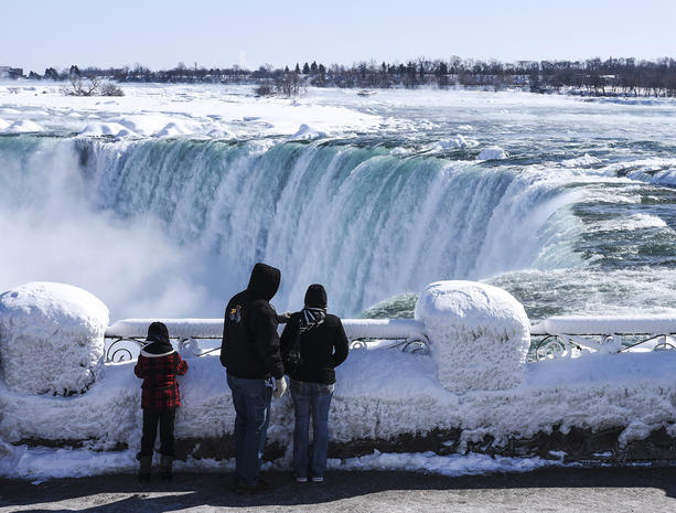 Frozen Niagara Falls View