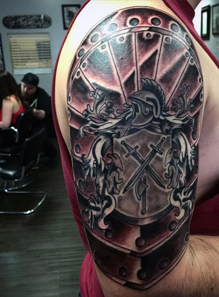Full Armor Of God Tattoo On Half Sleeve