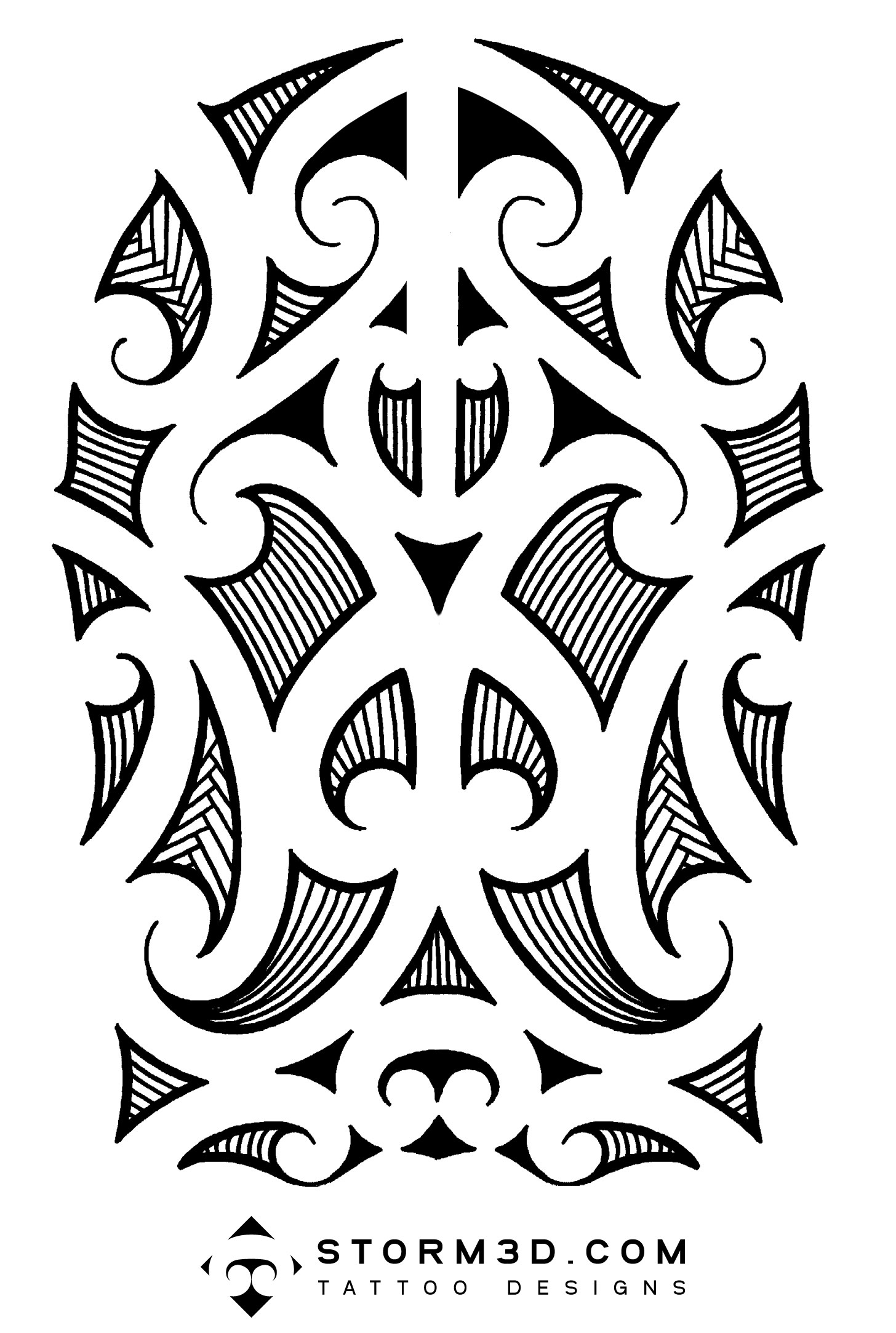 Full Size Maori Tattoo Design