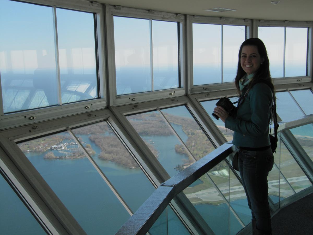 Girl Inside The CN Tower, Toronto