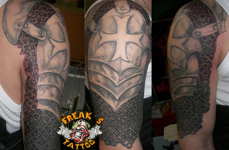 Half Sleeve Armor Of God Tattoo