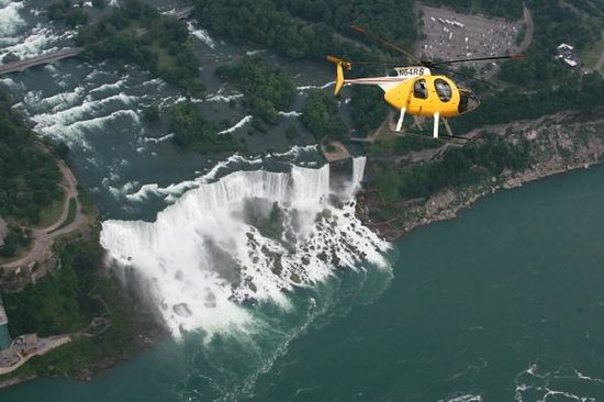 Helicopter Over The Niagara Falls