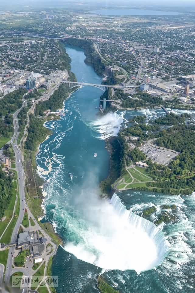 Helicopter Ride Over Niagara Falls In Ontario