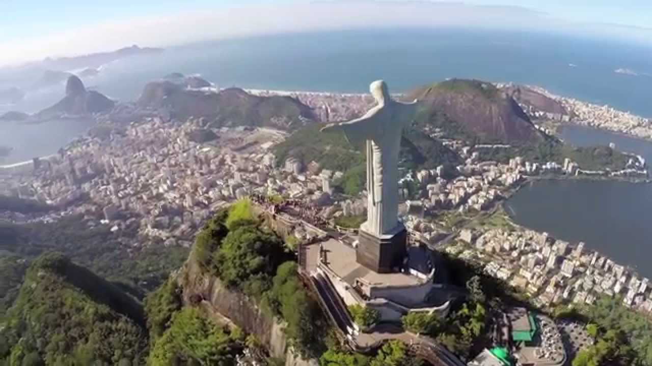 Helicopter Shot Of The Christ The Redeemer
