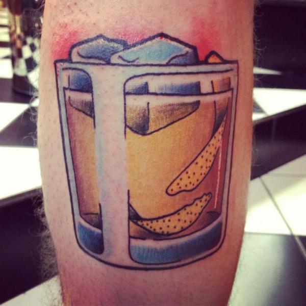 Ice Cubes In Glass Tattoo By Worlds End