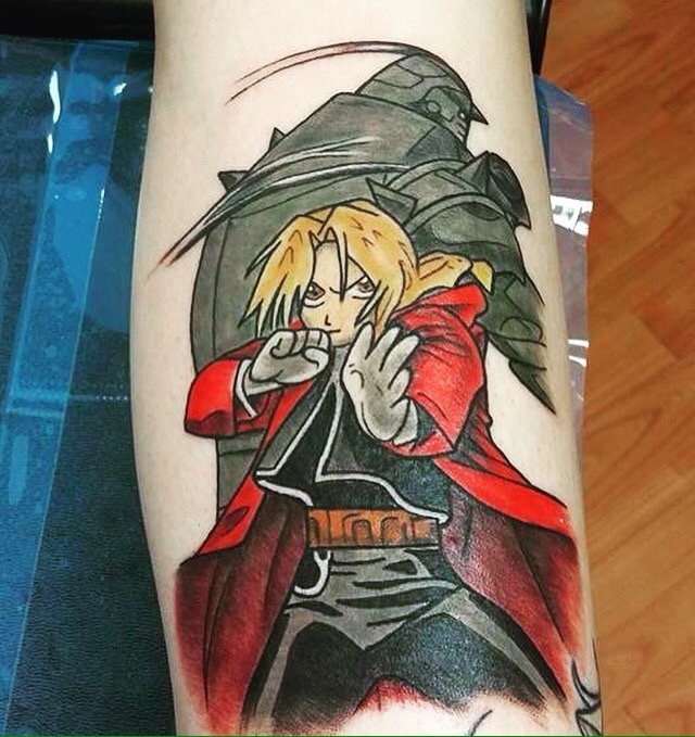 Impressive Anime Tattoo On Arm