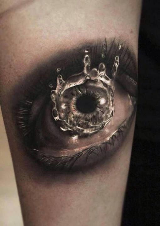 Incredible Realistic Water Eyeball Tattoo
