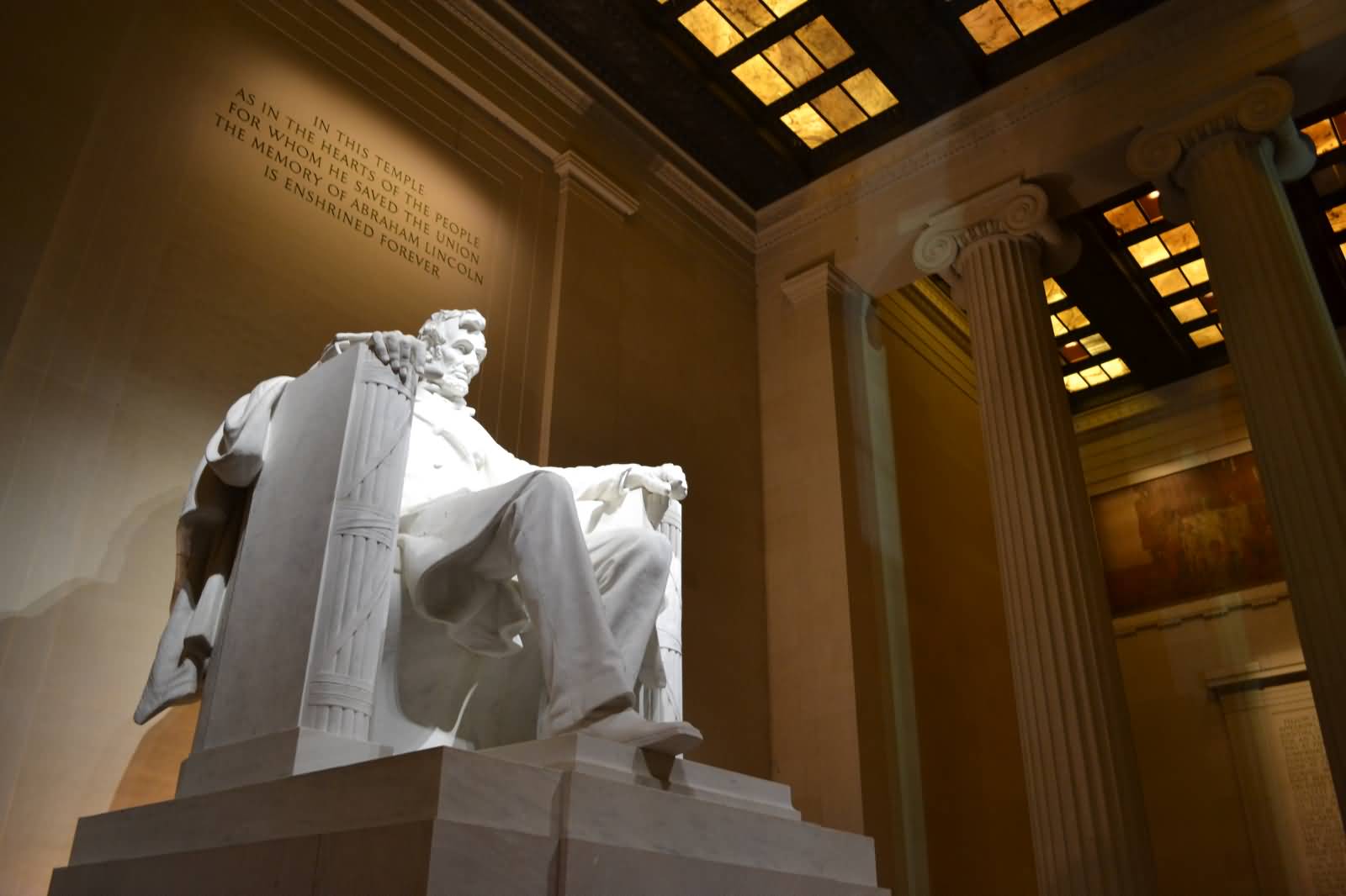 Inside The Lincoln Memorial In Washington DC