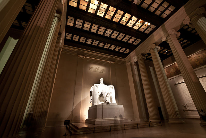Inside View Of The Lincoln Memorial In Washington DC