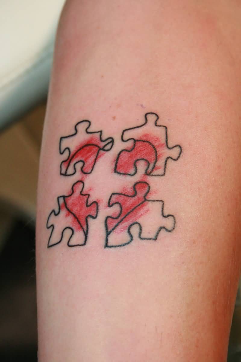 Jigsaw Puzzle Heart Tattoo