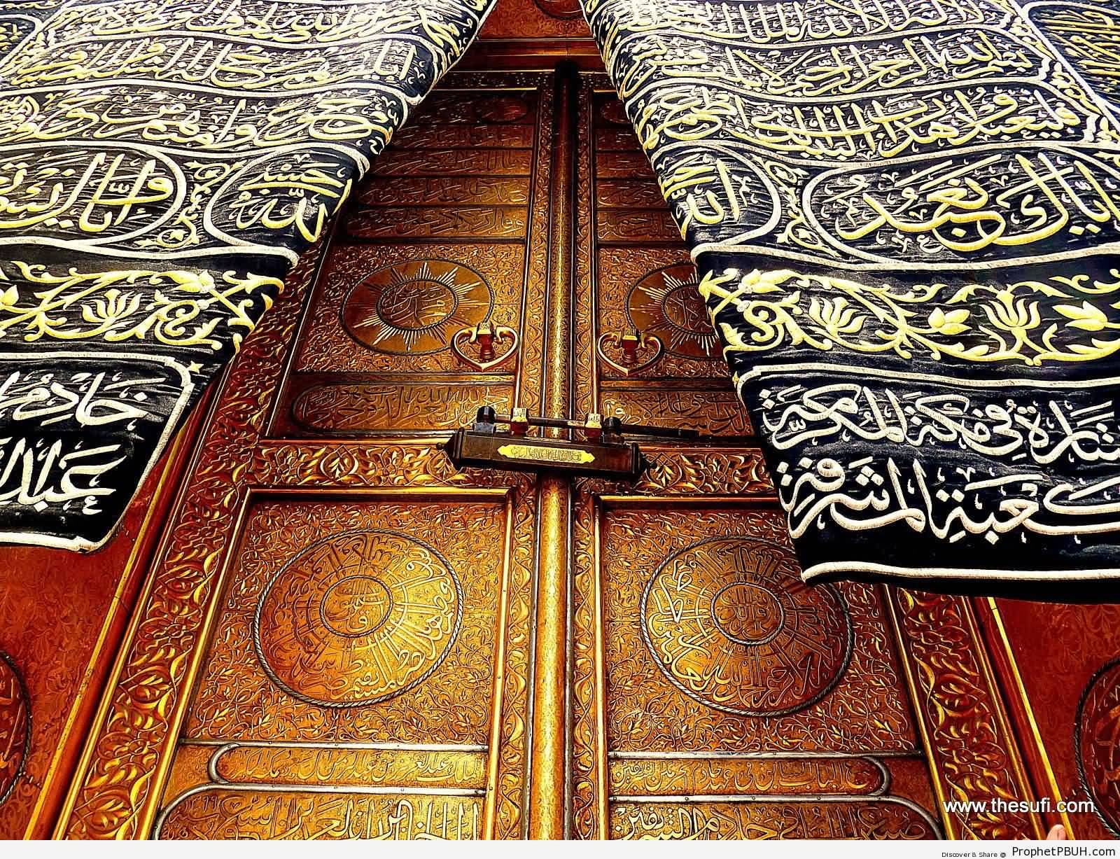 Kaaba Door Closeup At Al-Masjid al-Haram