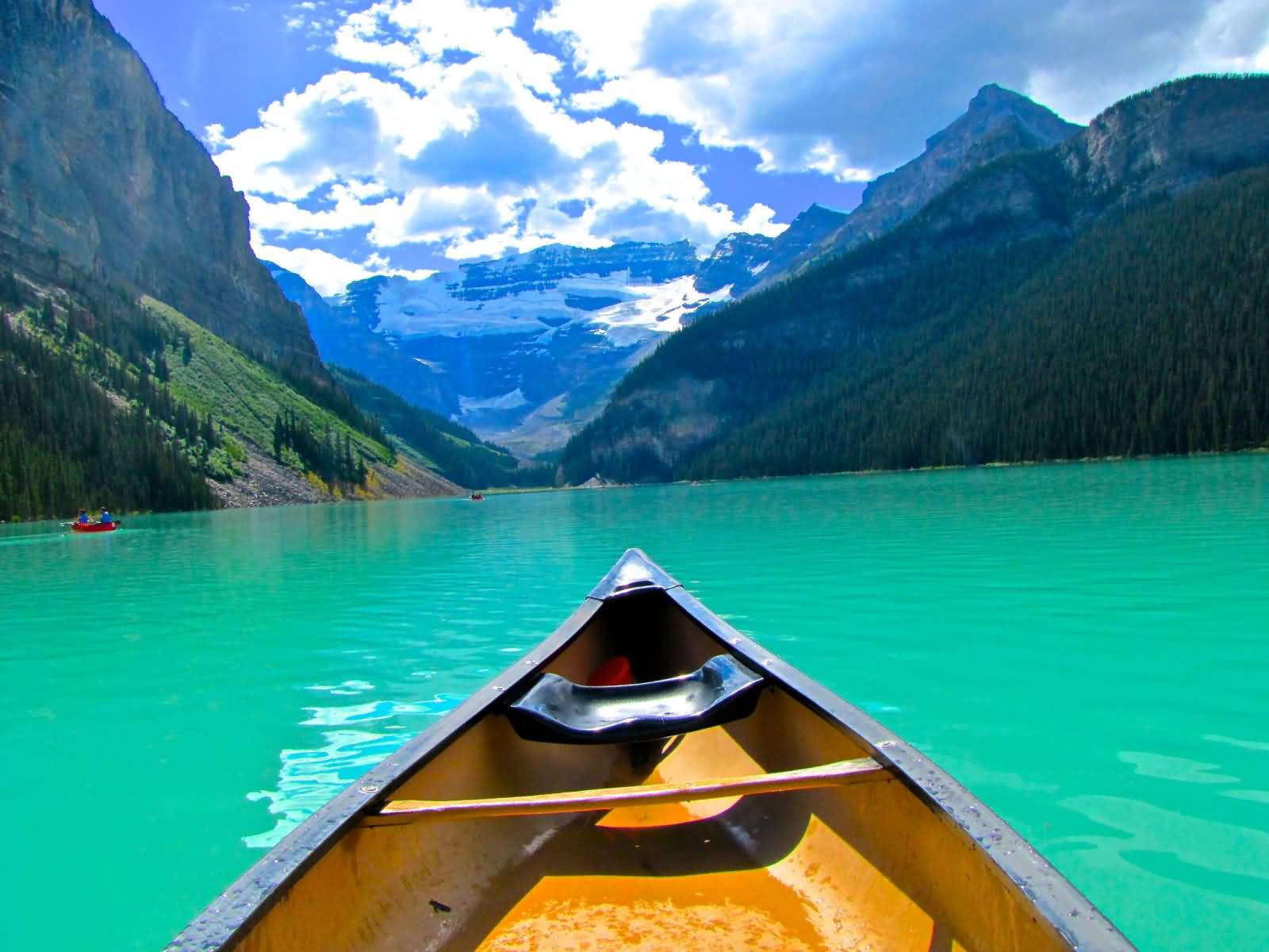 Kayak And Canoe Lake Louise In Alberta