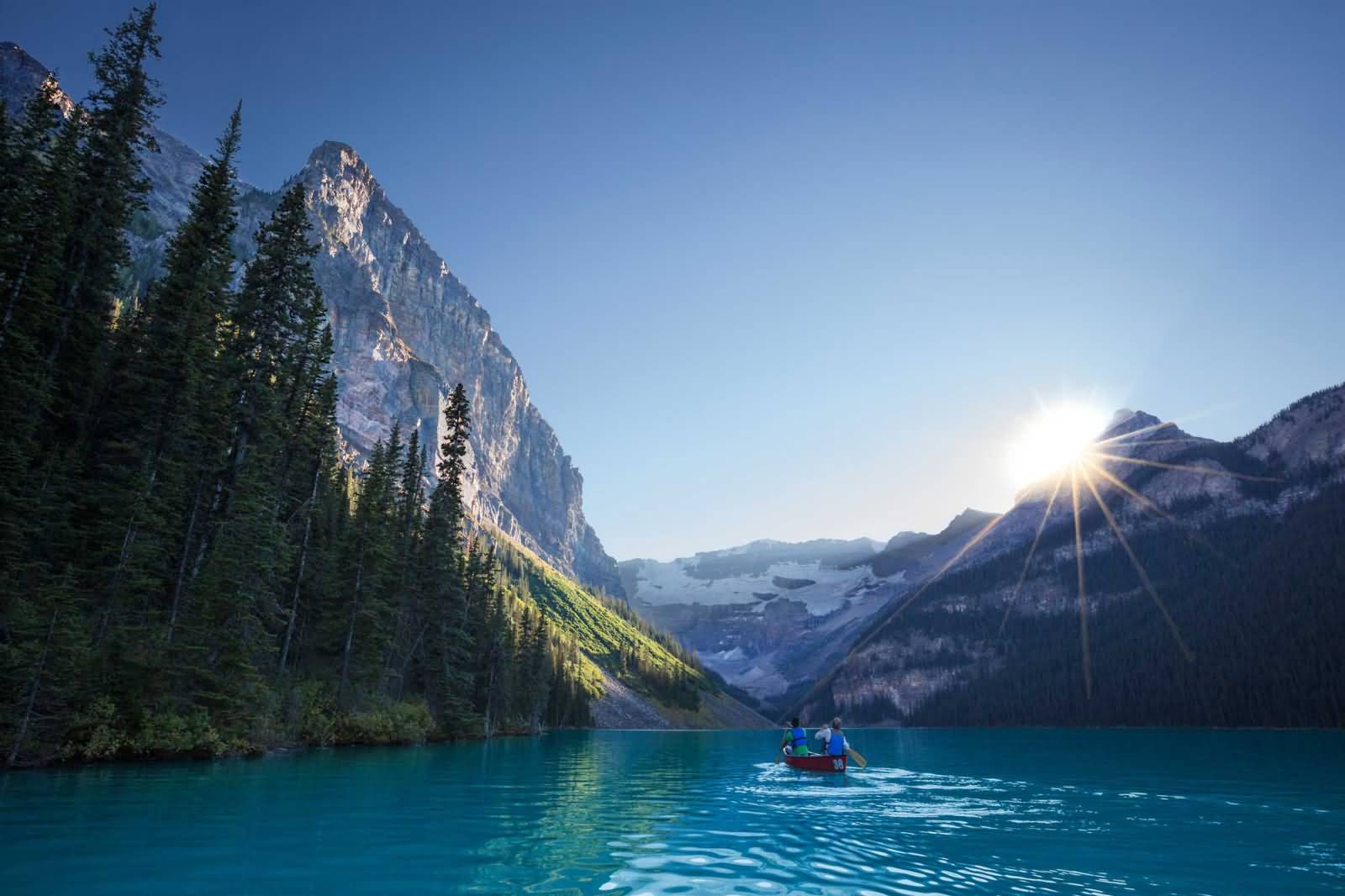 Lake Louise Canoeing Banff Alberta