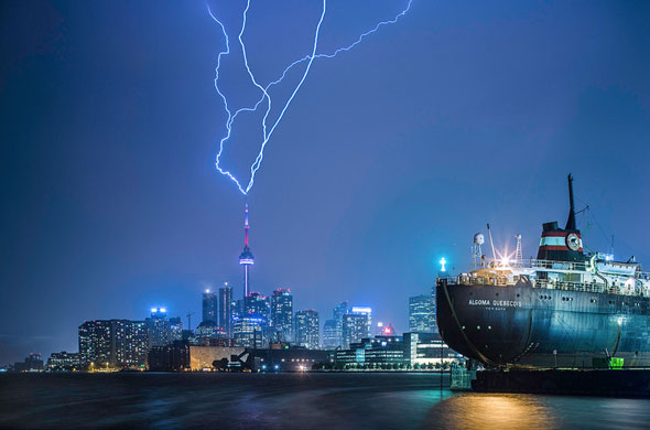 Lightning On The CN Tower View