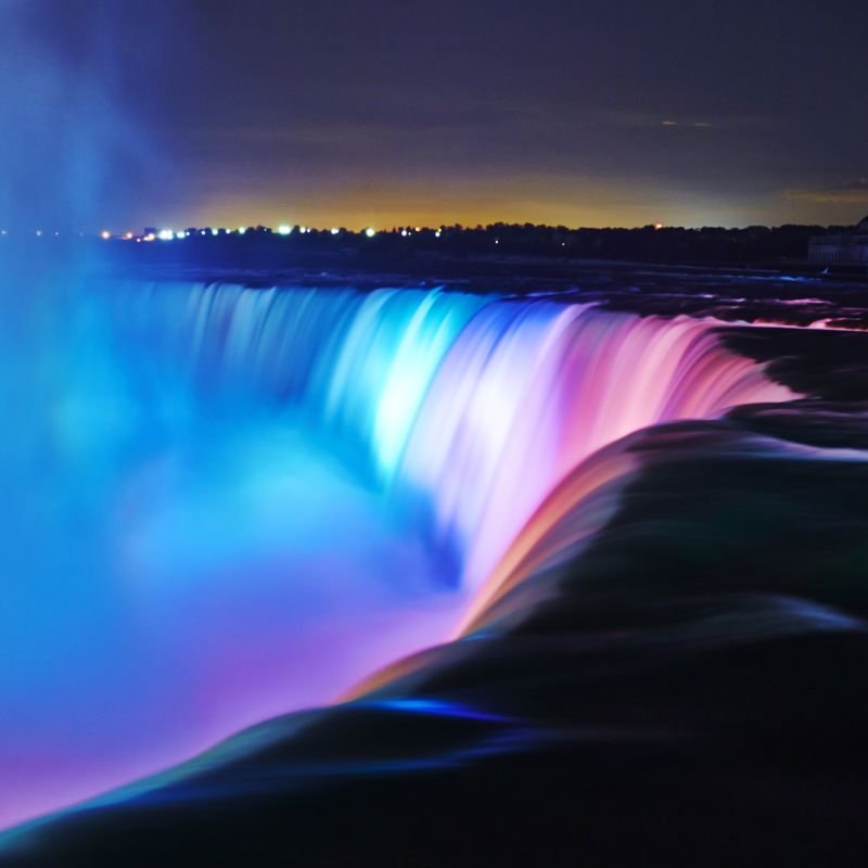 Lights Show At The Niagara Falls