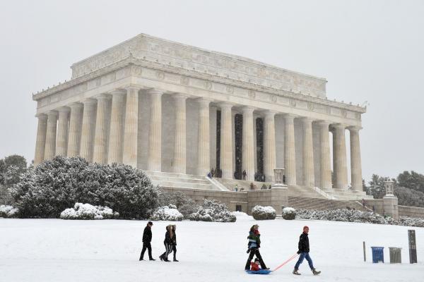 Lincoln Memorial During Winter Season