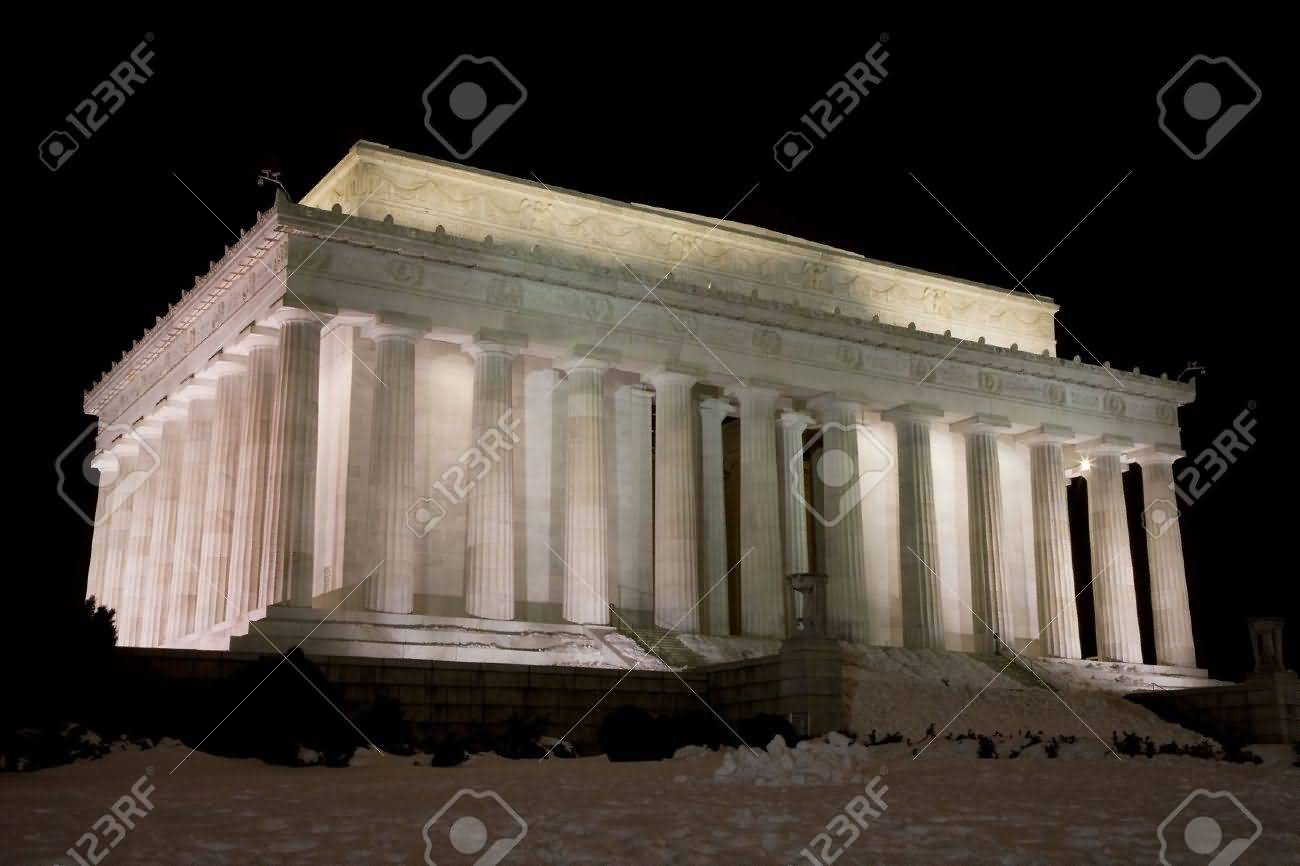 Lincoln Memorial On The National Mall In Washington DC At Night