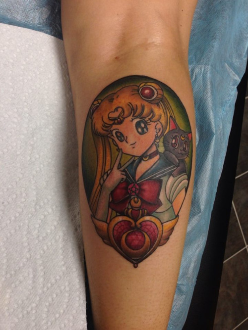 Lovely Sailor Moon Girl Tattoo On Forearm By Cortney Raimondi