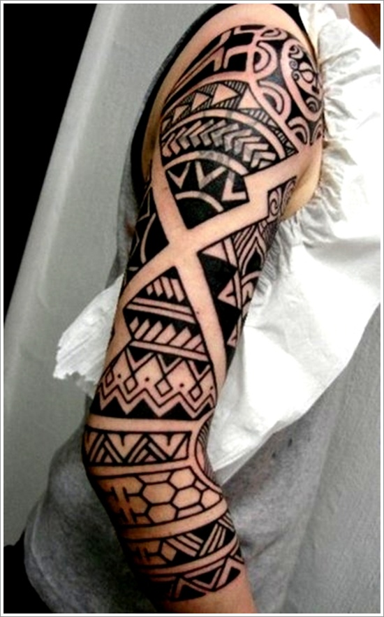 Maori Full Sleeve Tattoo