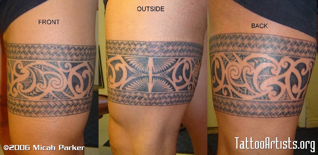 Maori Knee Band Tattoo