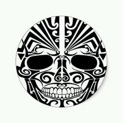 Maori Mask Skull Tattoo Design By Narcotattoo