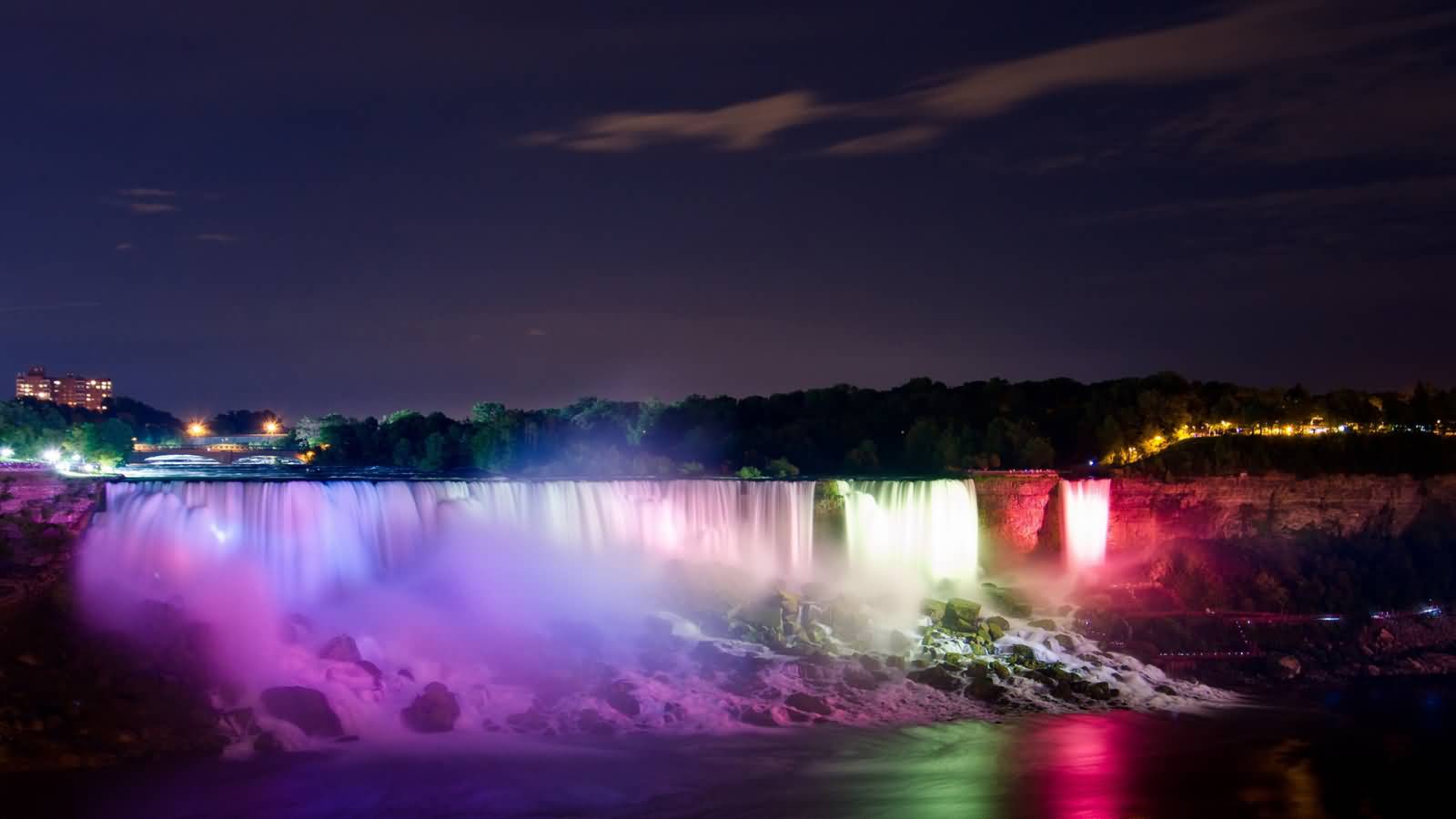 Niagara Falls At Night Time Picture