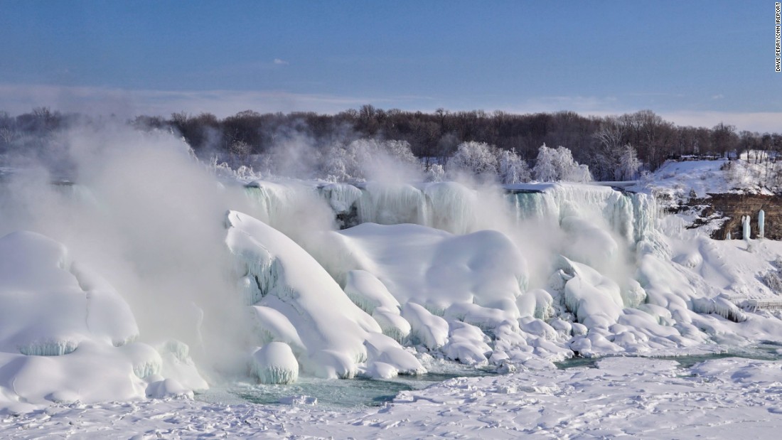 Niagara Falls Frozen During Winter Season